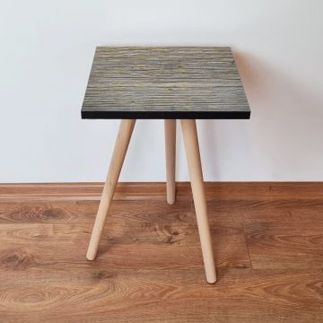 Masuta, Leona, Shp126, 35x42x35 cm, Bleumarin/Auriu