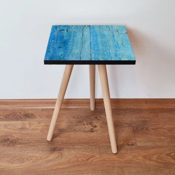 Masuta, Leona, Shp129, 35x42x35 cm, Albastru/Negru