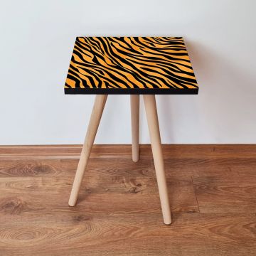 Masuta, Leona, Shp149, 35x42x35 cm, Portocaliu/Negru