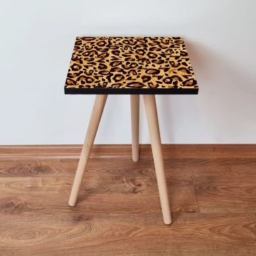 Masuta, Leona, Shp151, 35x42x35 cm, Camel / Maro / Negru