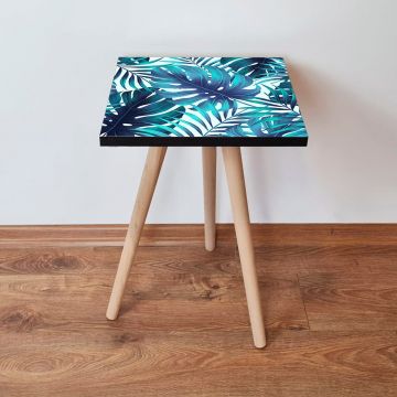 Masuta, Leona, Shp165, 35x42x35 cm, Bleumarin / Albastru / Alb