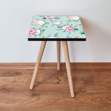 Masuta, Leona, Shp167, 35x42x35 cm, Verde / Roz / Alb