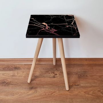 Masuta, Leona, Shp181, 35x42x35 cm, Negru roz