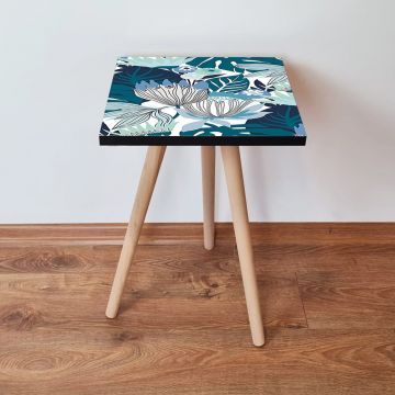Masuta, Leona, Shp210, 35x42x35 cm, Albastru / Bleumarin / Alb / Negru
