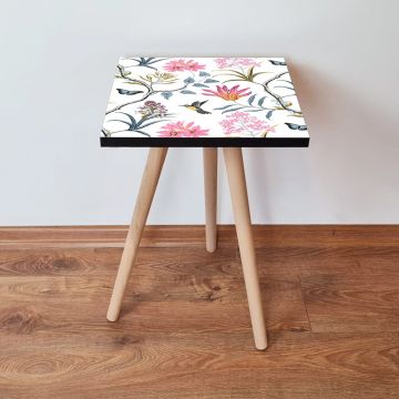 Masuta, Leona, Shp211, 35x42x35 cm, Roz / Galben / Negru / Albastru