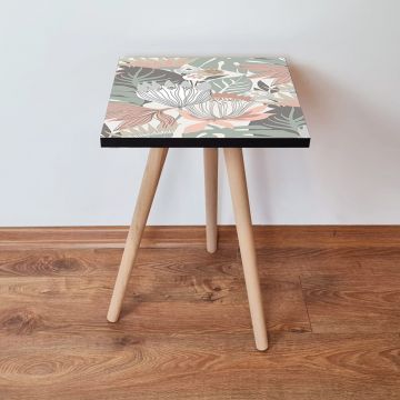 Masuta, Leona, Shp212, 35x42x35 cm, Somon / Verde / Alb / Gri