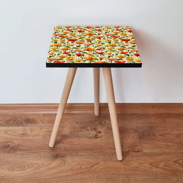 Masuta, Leona, Shp248, 35x42x35 cm, Galben / Verde / Portocaliu / Alb