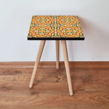 Masuta, Leona, Shp27, 35x42x35 cm, Portocaliu / Verde / Roz / Alb