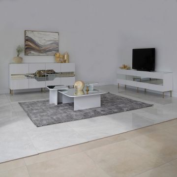Set masuta de cafea, Neostill, Jazz, PAL, Alb ieftina