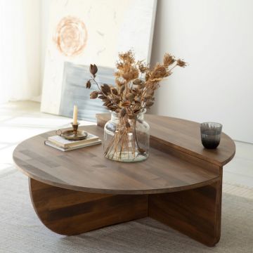 Set masuta de cafea, Neostill, Podium Wood, 100% LEMN MOLID DE PIN, Maro