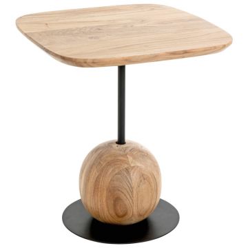 Masă Auxiliară din lemn, metal, 45/45/50 cm