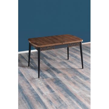 Masa extensibila, Beckley, Amalfi Motif, PAL, Nuc / Negru