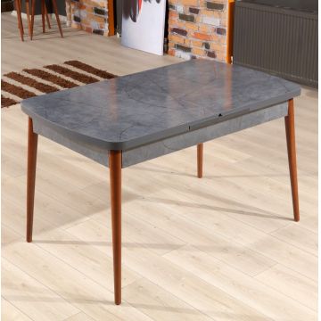 Masa extensibila, Beckley, Aris, 132x79x76 cm, PAL, Antracit / Nuc