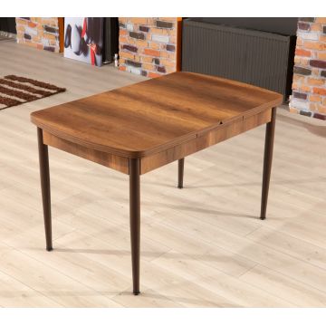 Masa extensibila, Beckley, Trend Barok, 132x79x76 cm, PAL, Nuc / Maro