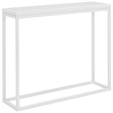 Masă Tip Consolă din metal, sticlă, material pe bază de lemn, 90/25/74 cm