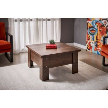 Masă Transformer, extensibilă cu sistem de înălțare, PAL melaminat, 80-160x80x45-75 cm, Catania