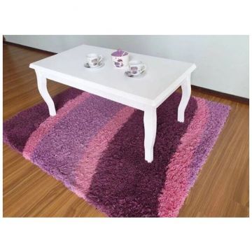 Măsuță cafea dreptunghiulară, design modern, MDF, 80x50x45 cm, alb