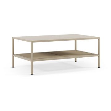 Măsuță de cafea crem din metal 60x100 cm Fayna – Marckeric