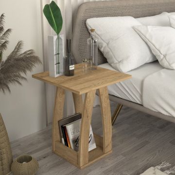 Măsuță de cafea Deros din pal melaminat – design compact și modern pentru spații elegante, 45 x 45 x 56 cm, UUORG59