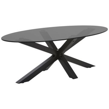 Măsuță De Cafea din metal, sticlă, 110/60/38 cm