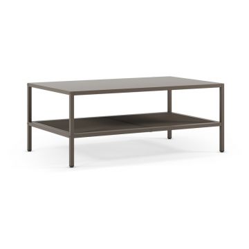 Măsuță de cafea gri din metal 60x100 cm Fayna – Marckeric