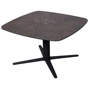 Măsuță De Cafea din metal, sticlă, ceramică, 80/80/47-67 cm