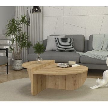 Măsuță de cafea Nilvia din pal melaminat finisaj Sapphire – design elegant și funcțional pentru living, 90 x 85 x 35 cm, UUMC37