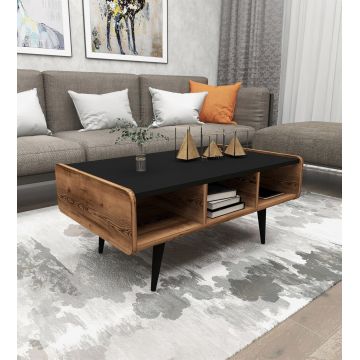 Masuta de cafea, Arnetti, Line, 40x90x56 cm, PAL, Nuc deschis