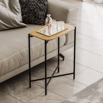 Masuta de cafea, Cerritos, Shb-003, 40x56x26 cm, Lemn, Negru / Natural