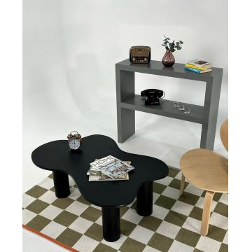Masuta de cafea, Rotexa, Bloom, 110x40x70 cm, Negru