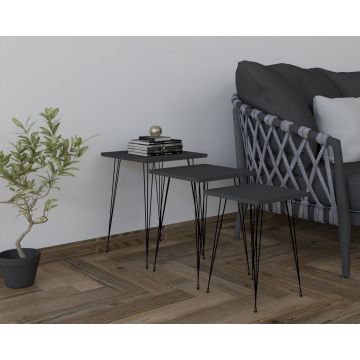 Masute, Puqa Design, Mali, PAL, Negru / Antracit ieftina