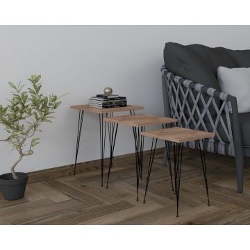 Masute, Puqa Design, Mali, PAL, Negru / Pin Atlantic ieftina