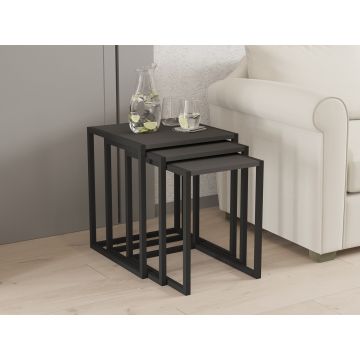 Masute, Puqa Design, Tali, PAL, Negru / Antracit ieftina
