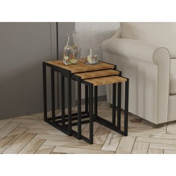 Masute, Puqa Design, Tali, PAL, Negru / Vechi ieftina