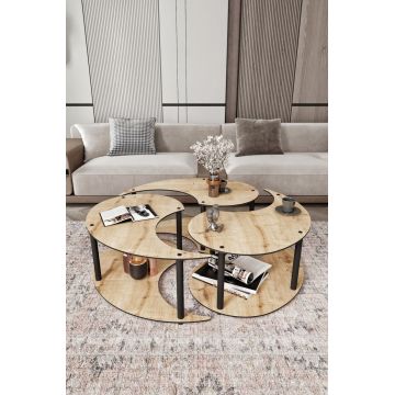 Set masuta de cafea, Poter, Yin Yang 3 70, Stejar
