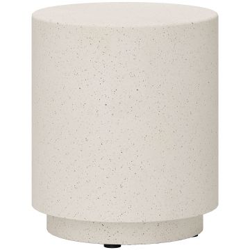 HOMCOM Masă laterală cu aspect beton 37 cm x 37 cm x 43 cm Pulbere anorganică de minereu Gri | Aosom Romania