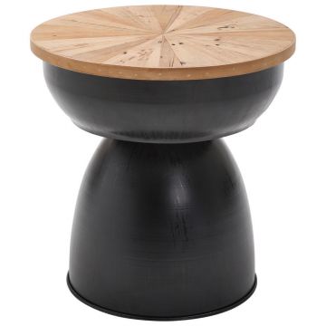 Masă Auxiliară din lemn, metal, 40/40/42 cm