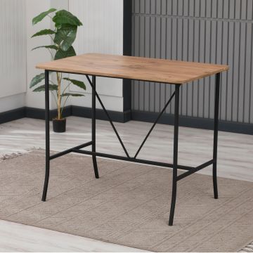 Masa de bar, Hanah Home, Retro, 110x92x70 cm, Maro