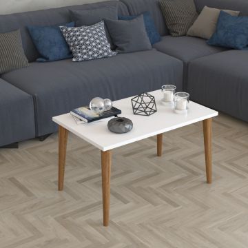 Masa de cafea Paco Homs 72 x 45 x 42 cm, Alb-nuc