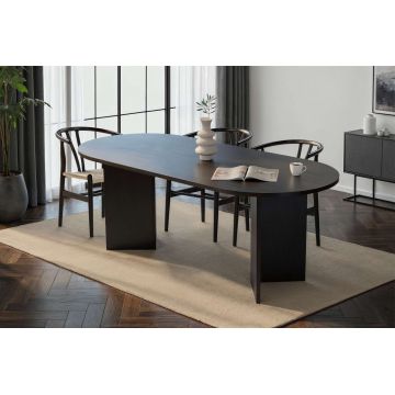 Masa, Hanah Home, Sabella, 200x75x90 cm, PAL, Negru