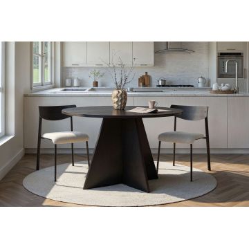 Masa, Hanah Home, Virella, 120x75x120 cm, PAL, Negru