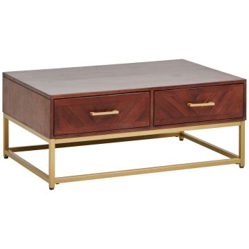 Măsuță De Cafea din lemn, metal, 90/38/60 cm