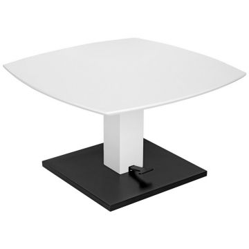 Măsuță De Cafea din metal, material pe bază de lemn, 80/80/47-66 cm