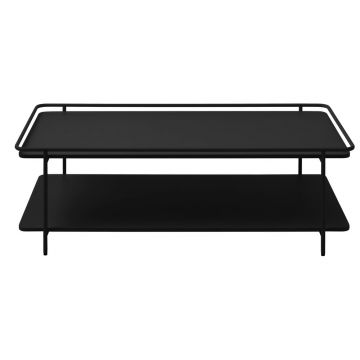 Măsuță de cafea neagră din metal 55x110 cm Yuba – Unique Furniture