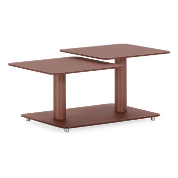 Măsuță de cafea teracotă din sticlă 54x115 cm Elvi – Marckeric