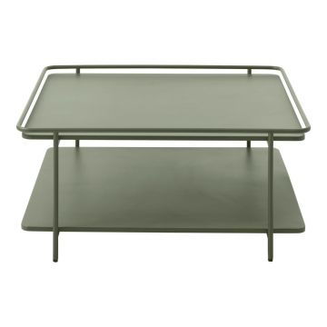Măsuță de cafea verde din metal 75x75 cm Yuba – Unique Furniture