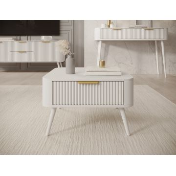 Masuta de cafea ELTAP, Chavelle, 67x67x40 cm, PAL/MDF, alb