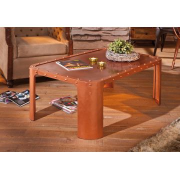 Masuta de cafea Gormur, Inter Link, 110x70x45 cm, metal, cupru