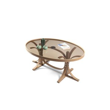 Masuta de cafea, Hanah Home, Buket, 112x47x78 cm, 100% SOLID OAK WOOD, Stejar