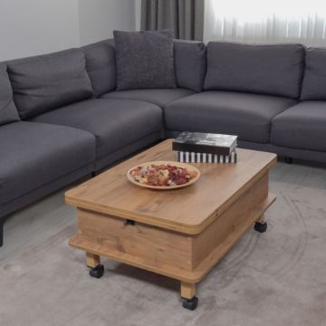 Masuta de cafea, Hanah Home, Nino, 90x40x60 cm, PAL, Pin